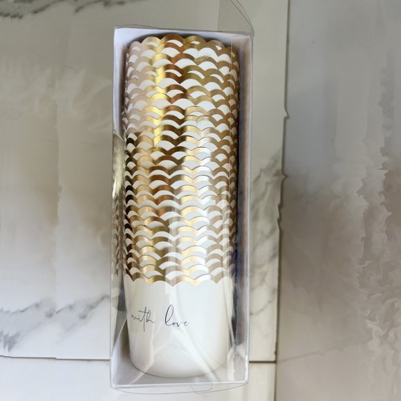NEW My Minds Eye Gold Foiled Baking and Snack Cups 50 Pieces - Made With Love - Picture 3 of 4